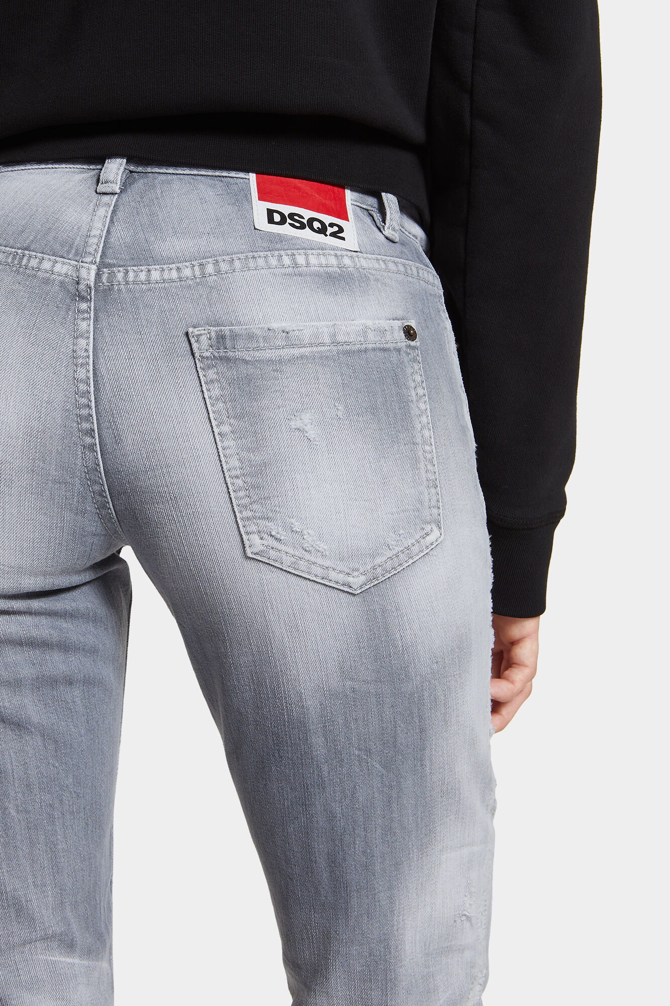 Brushed Grey Wash Medium Waist Jennifer Jeans