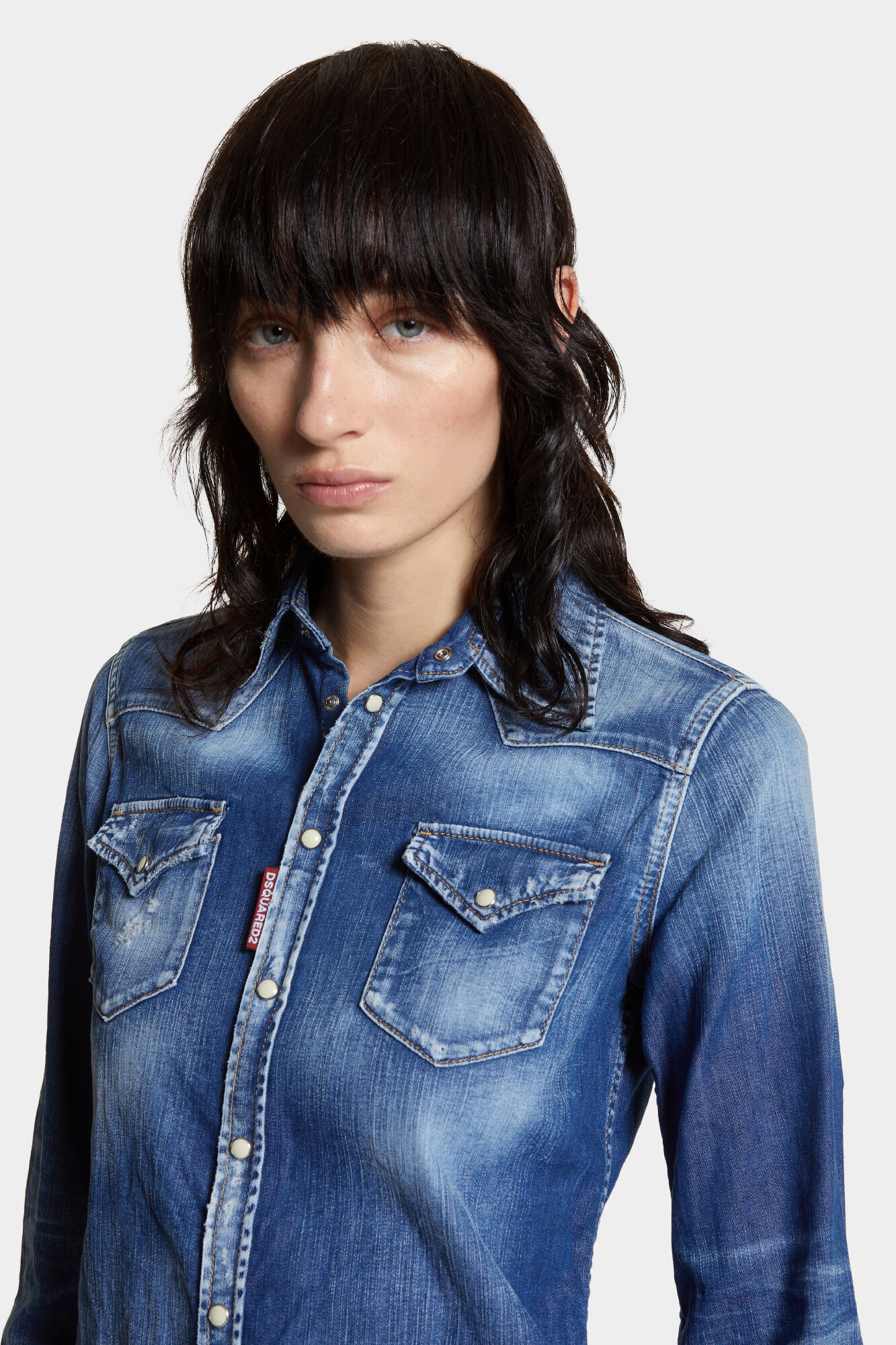 Light Wash Classic Western Shirt