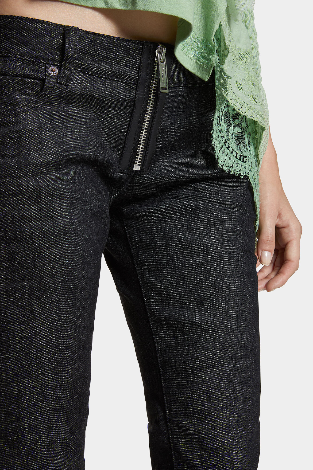 Black Rinse Wash Bootcut Sharpei Jeans