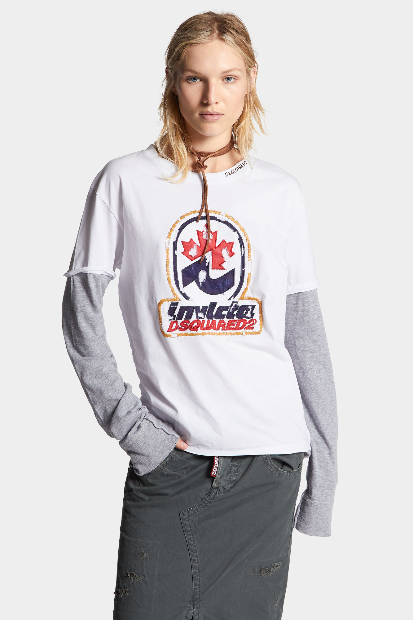 Washed And Destroyed Invicta Long Sleeved T-Shirt