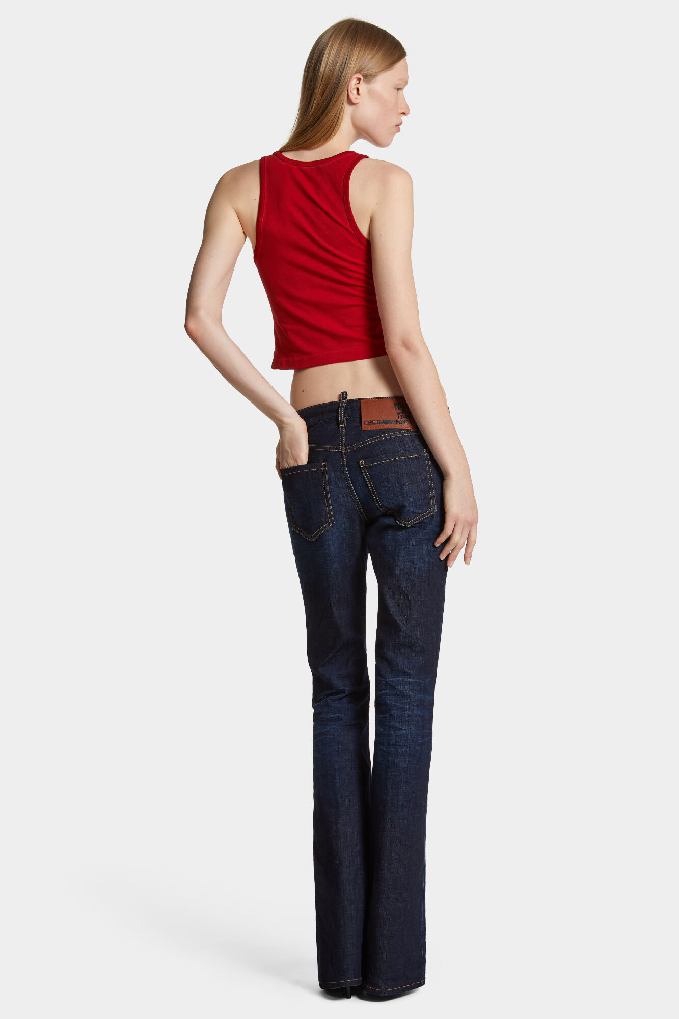 Dark Urban Wash Medium Waist Flare Jeans