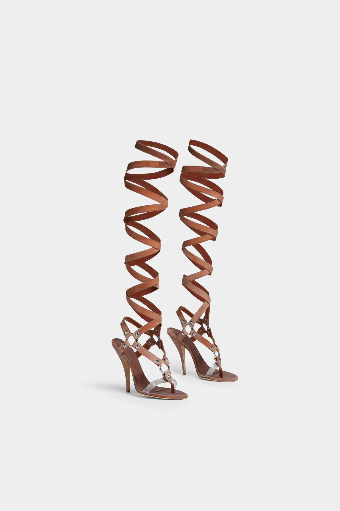 Bondage Thigh-High Heeled Sandals