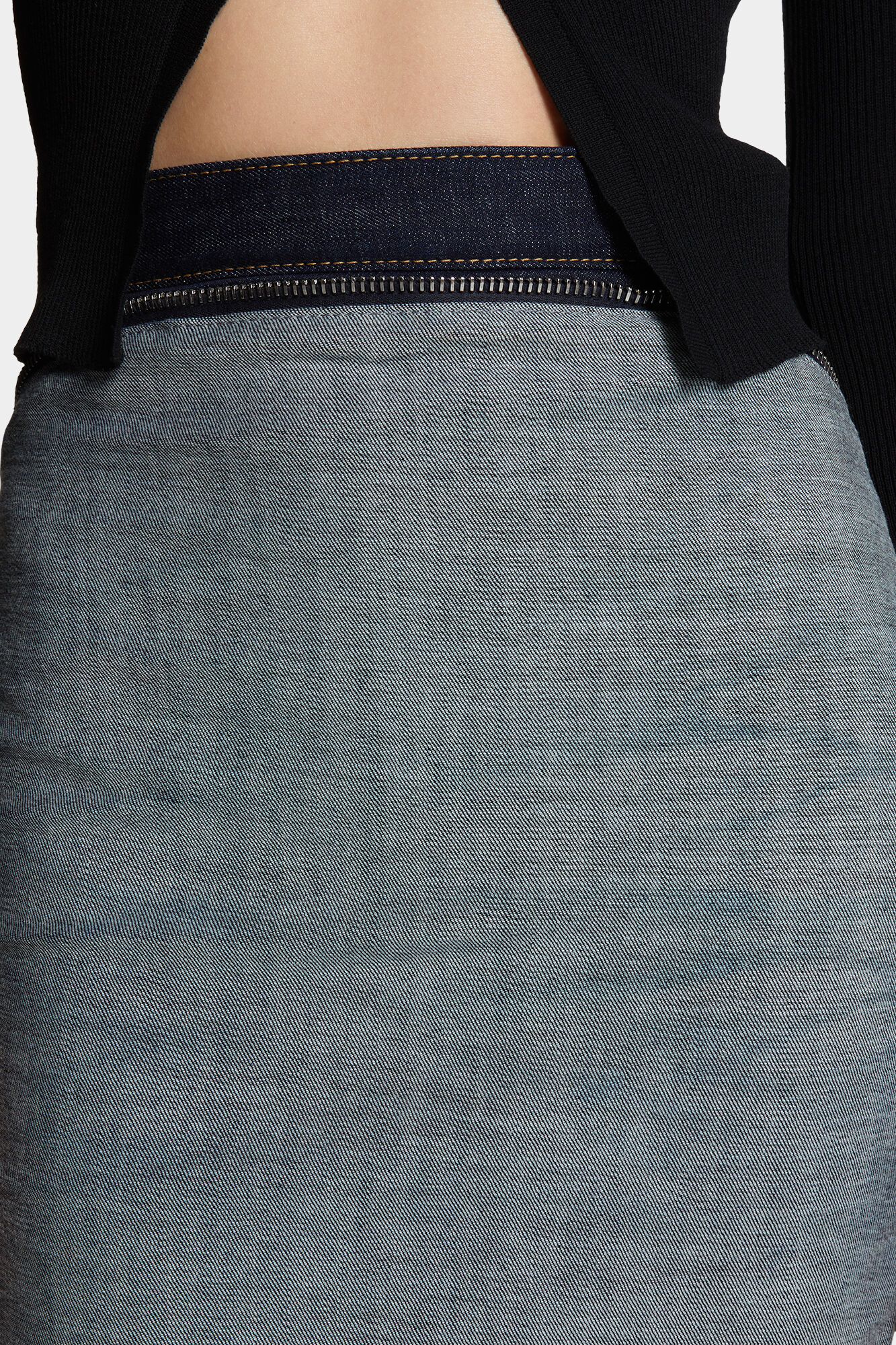 Dark Urban Wash Upside Jeans Skirt