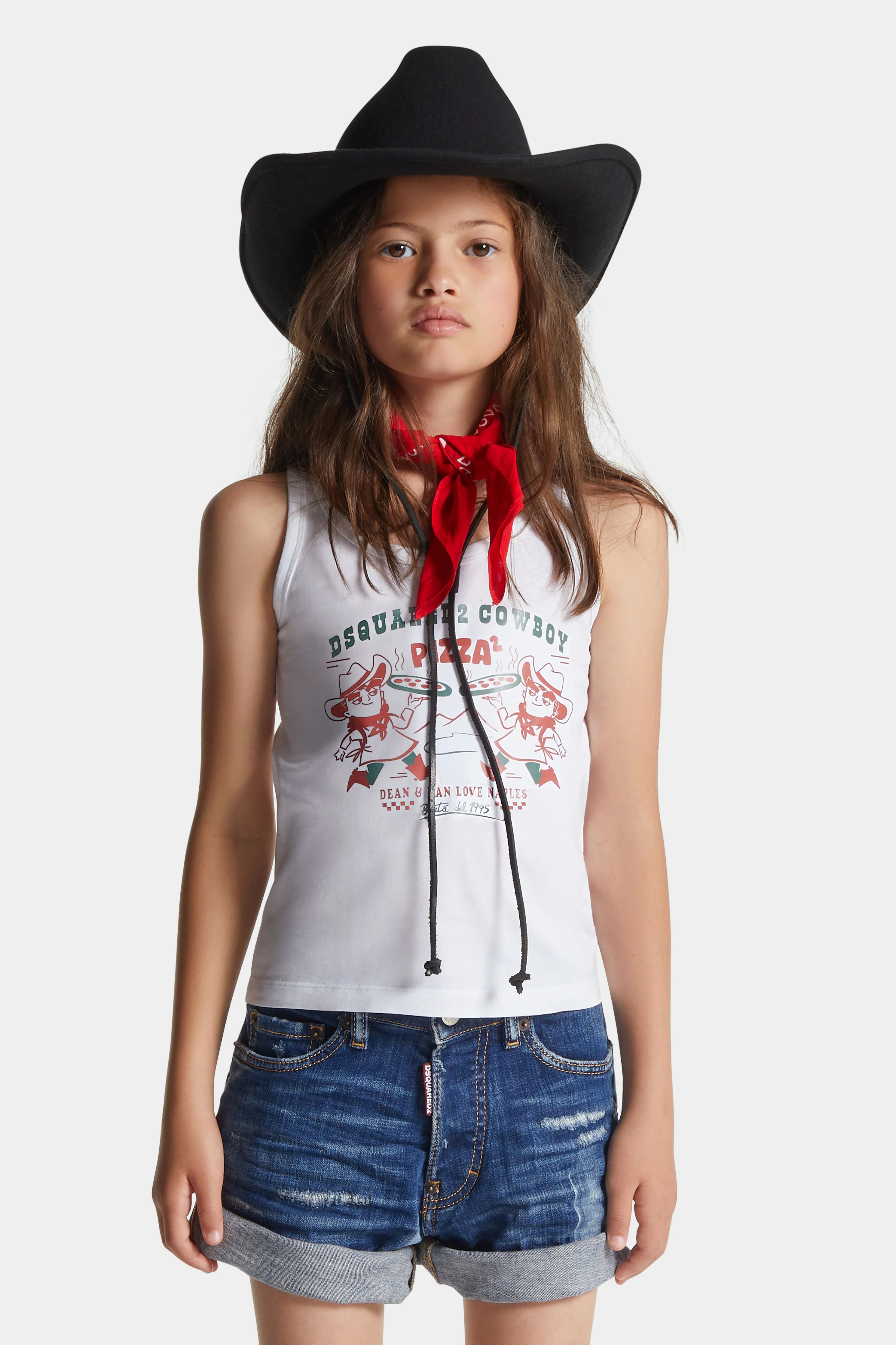 D2Kids Junior Cowboy Pizza Tank Top