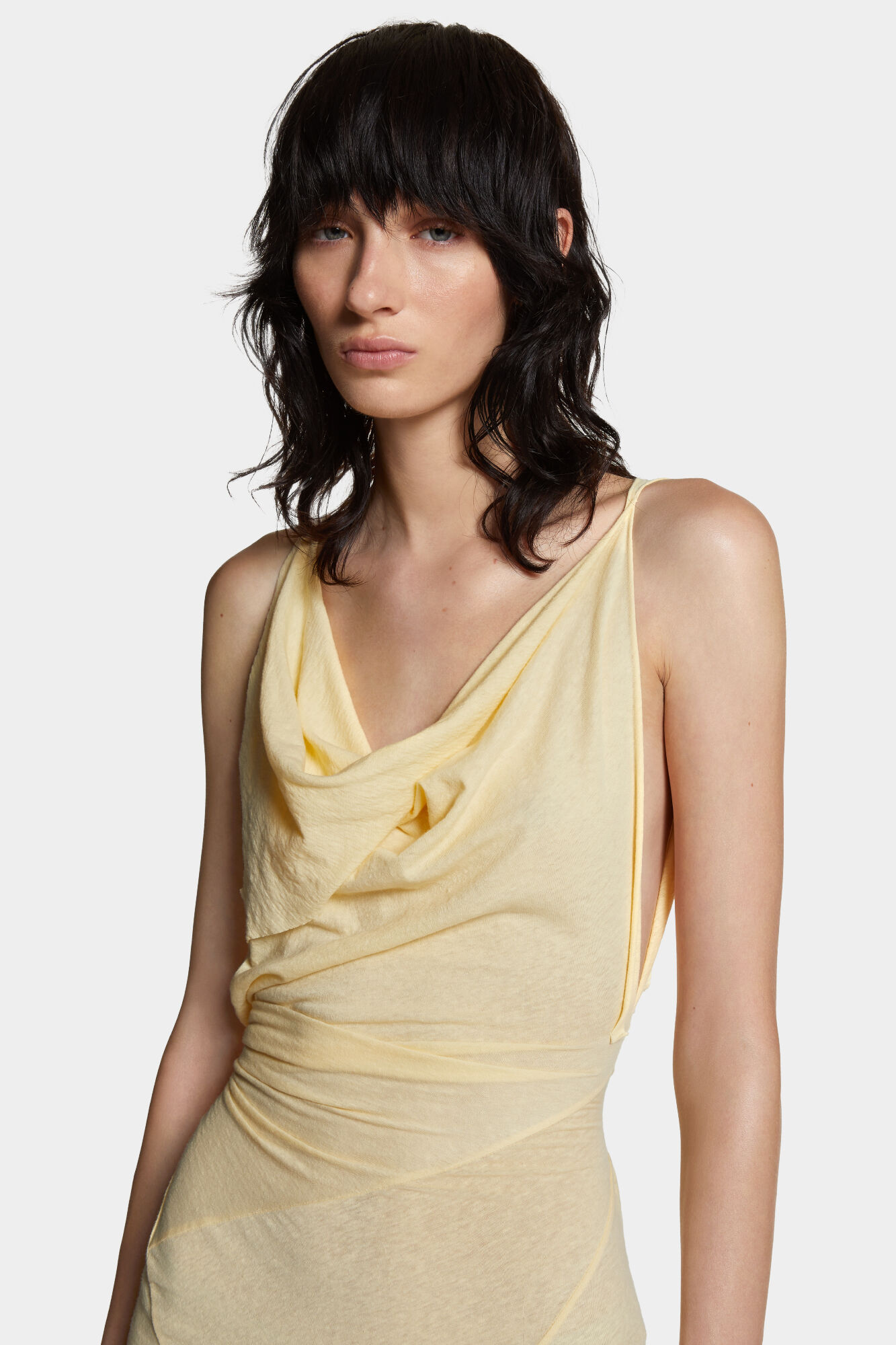 Asymmetrical Dyed Jersey Dress