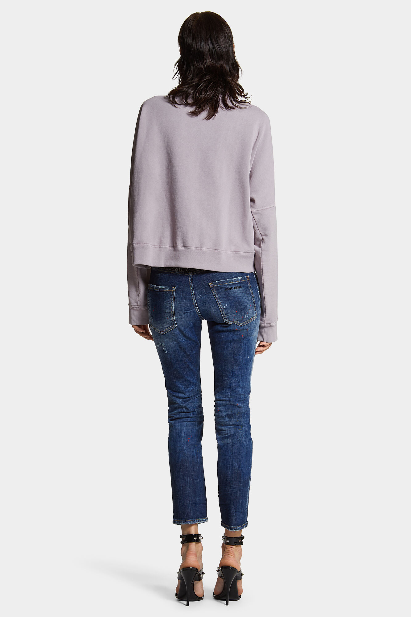 Dark Broken Knee Wash Cool Girl Jeans