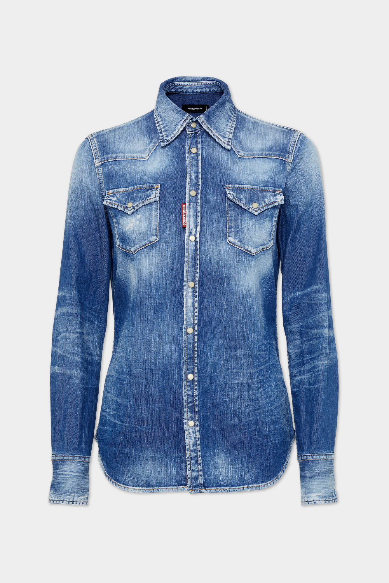 Light Wash Classic Western Shirt