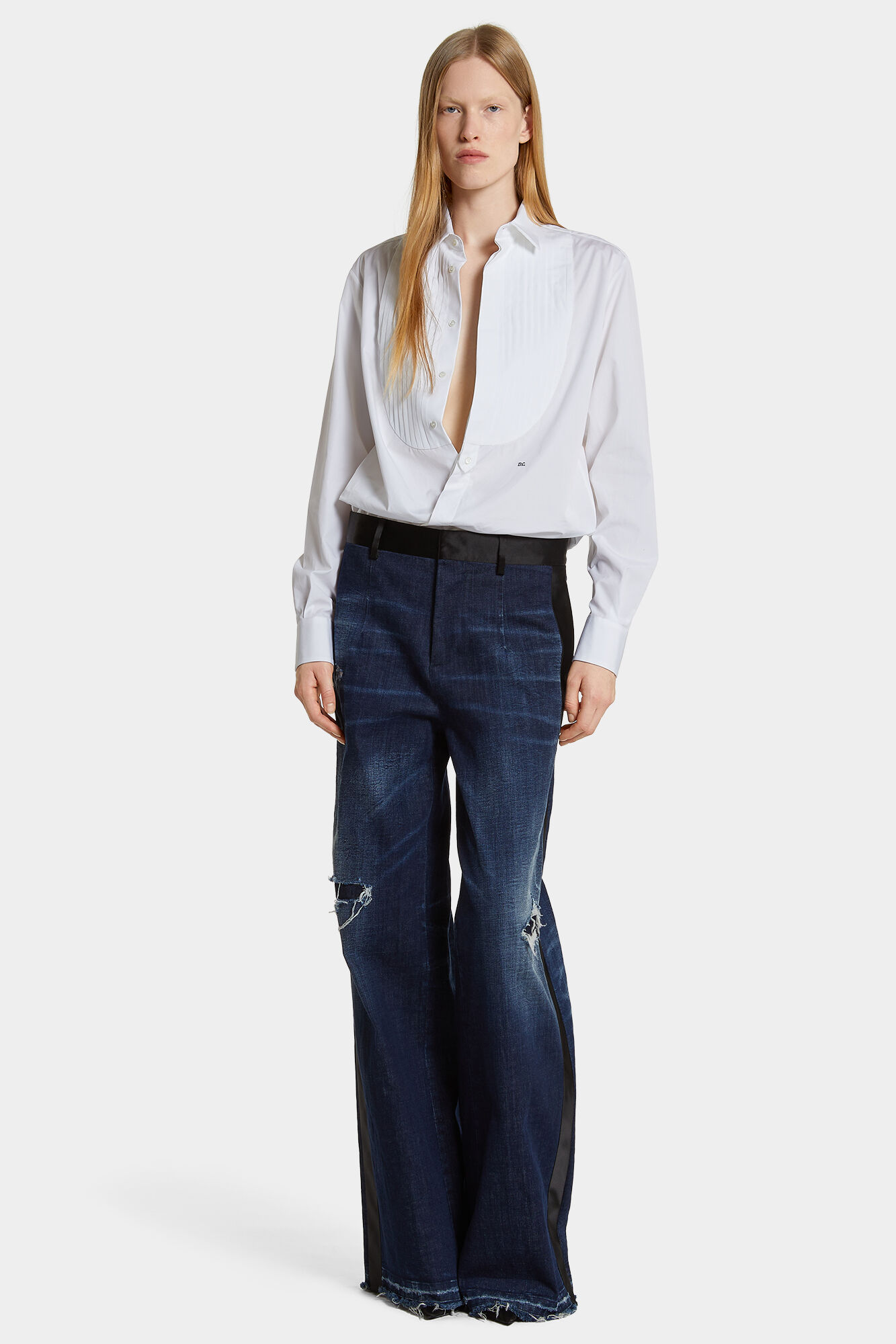 Dark Ripped Tuxedo Pant