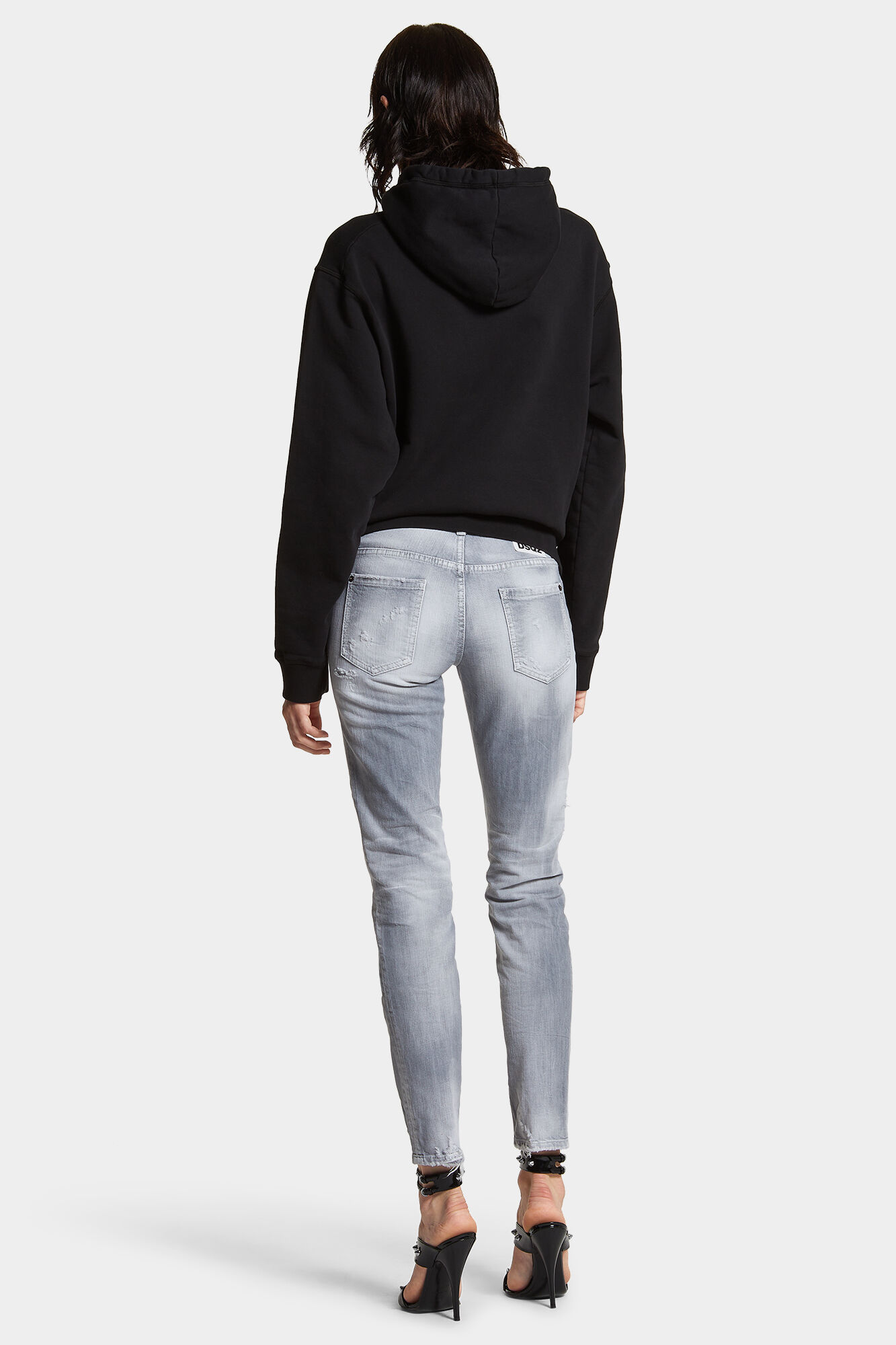 Brushed Grey Wash Medium Waist Jennifer Jeans