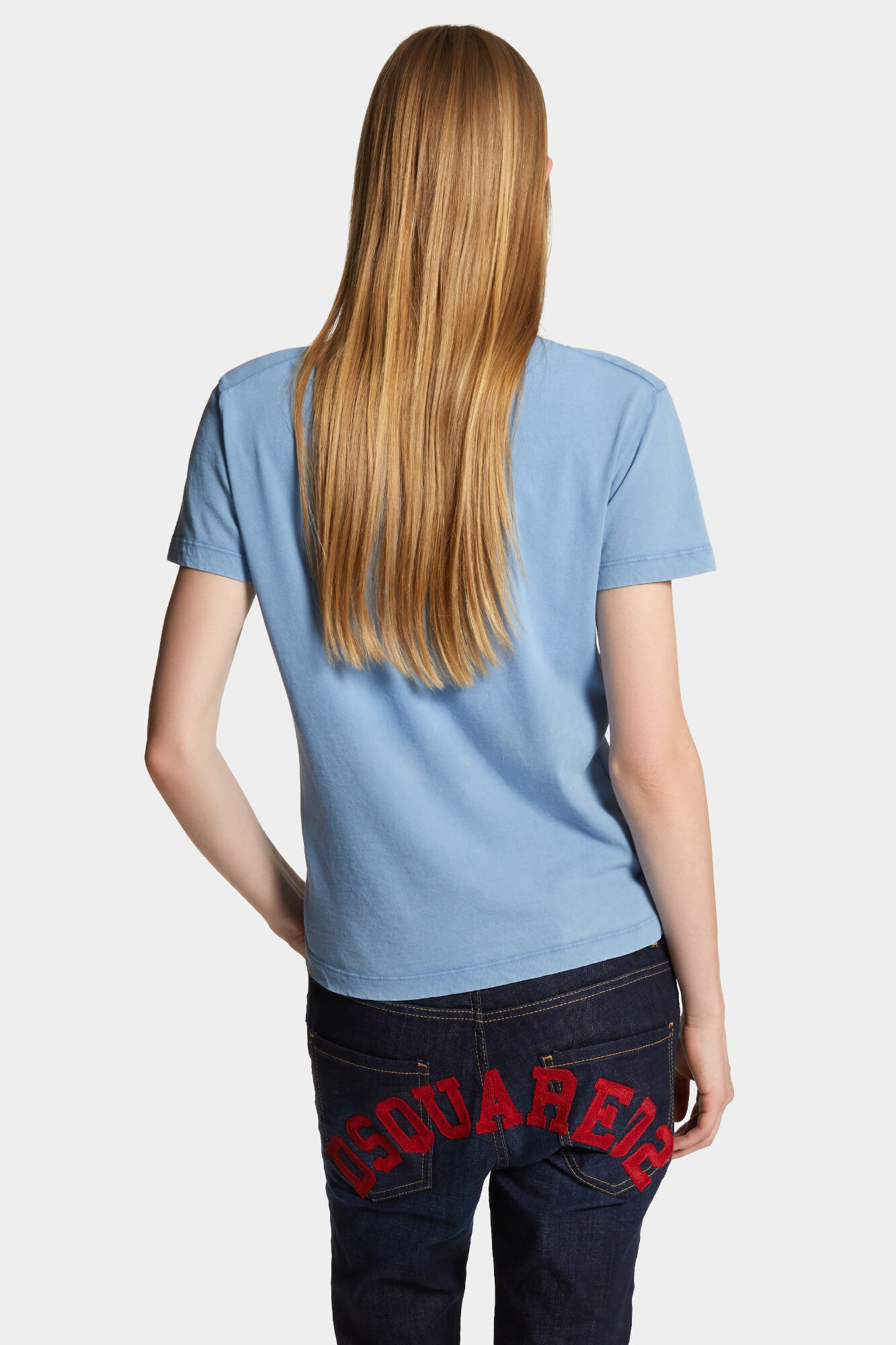 White Fade Just Right Fit Handwritten Logo T-Shirt