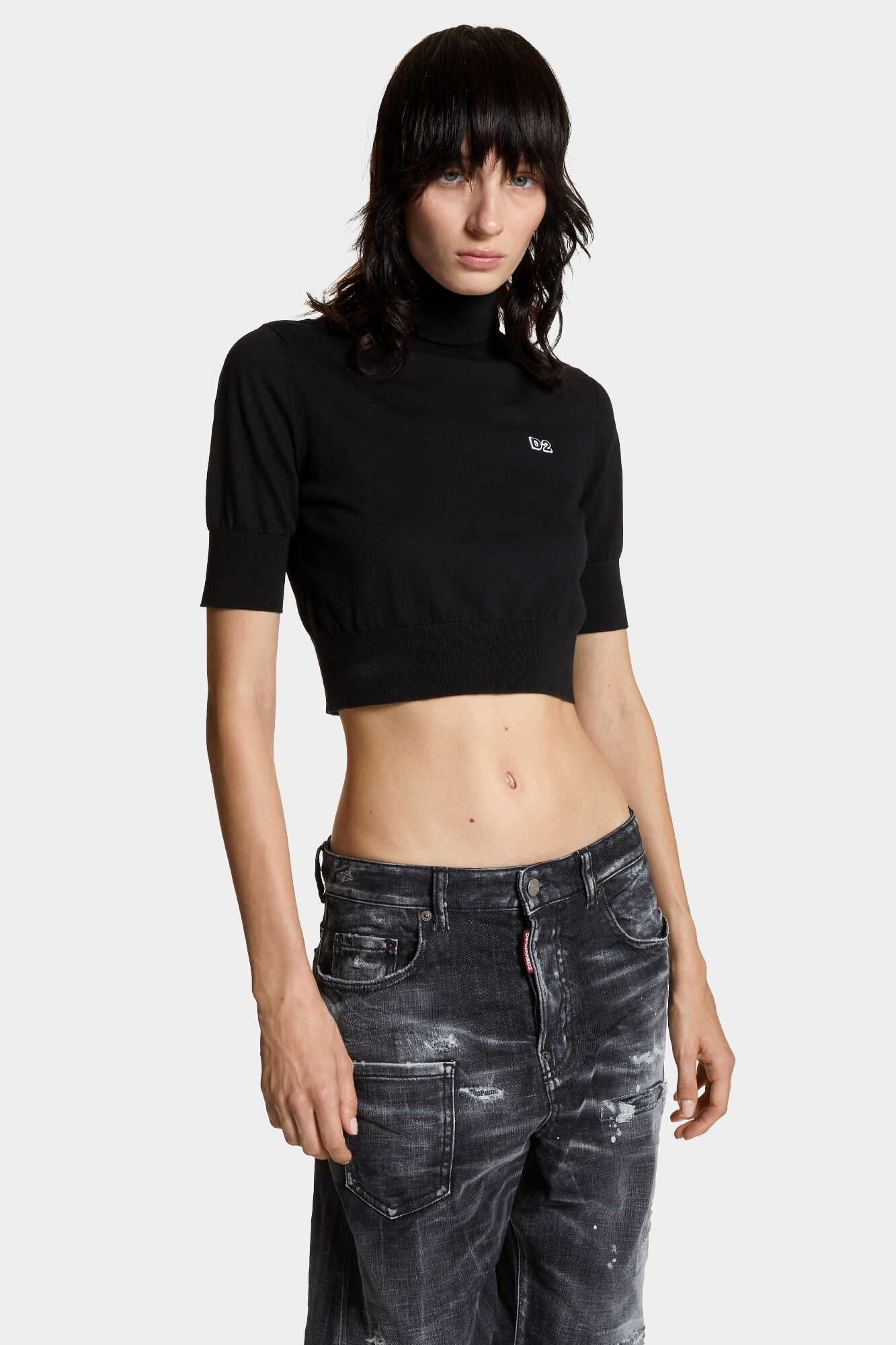 Cropped D2 Turtleneck