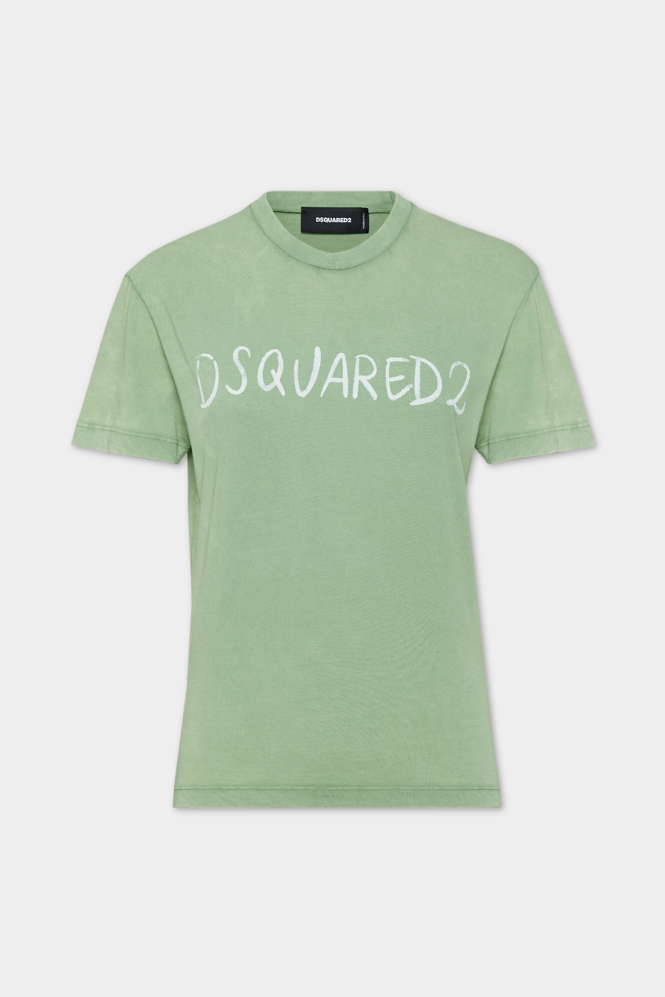 White Fade Just Right Fit Handwritten Logo T-Shirt