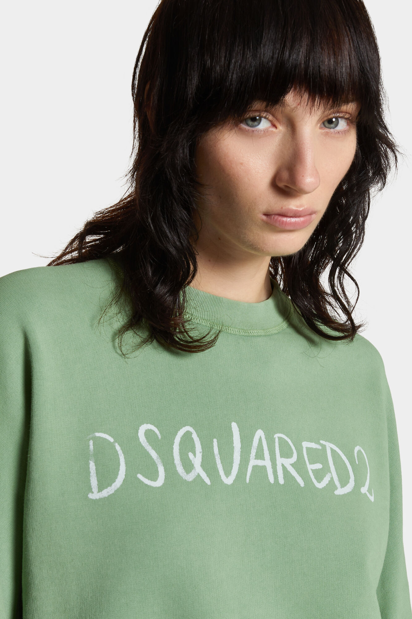 White Fade Dean Fit Handwritten Logo Sweatshirt