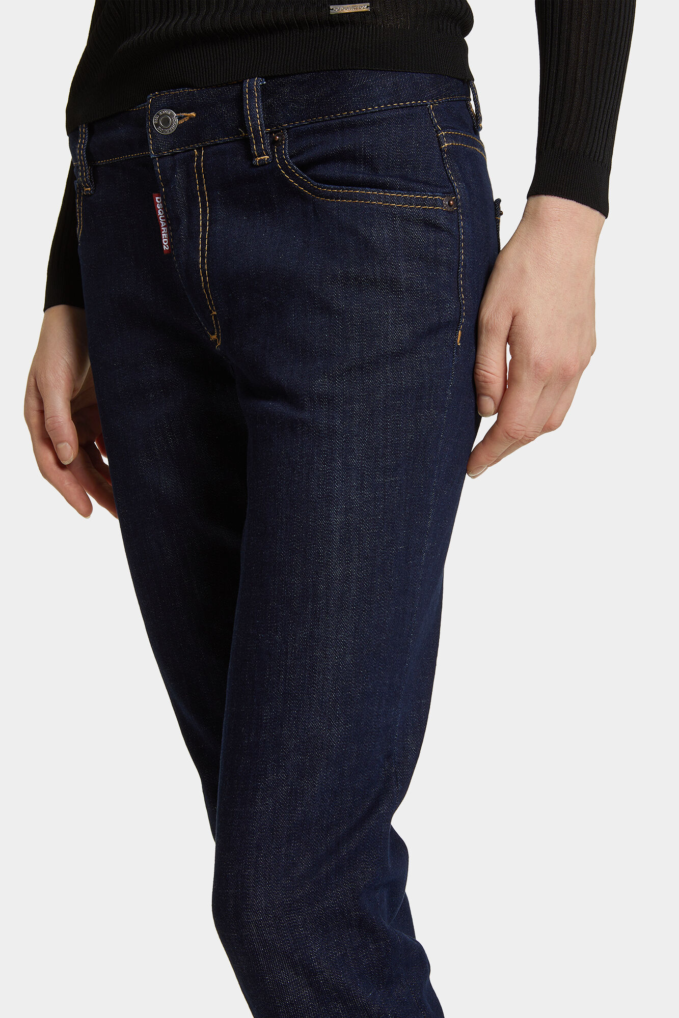 Dark Rinse Wash Medium Waist Twiggy Jeans