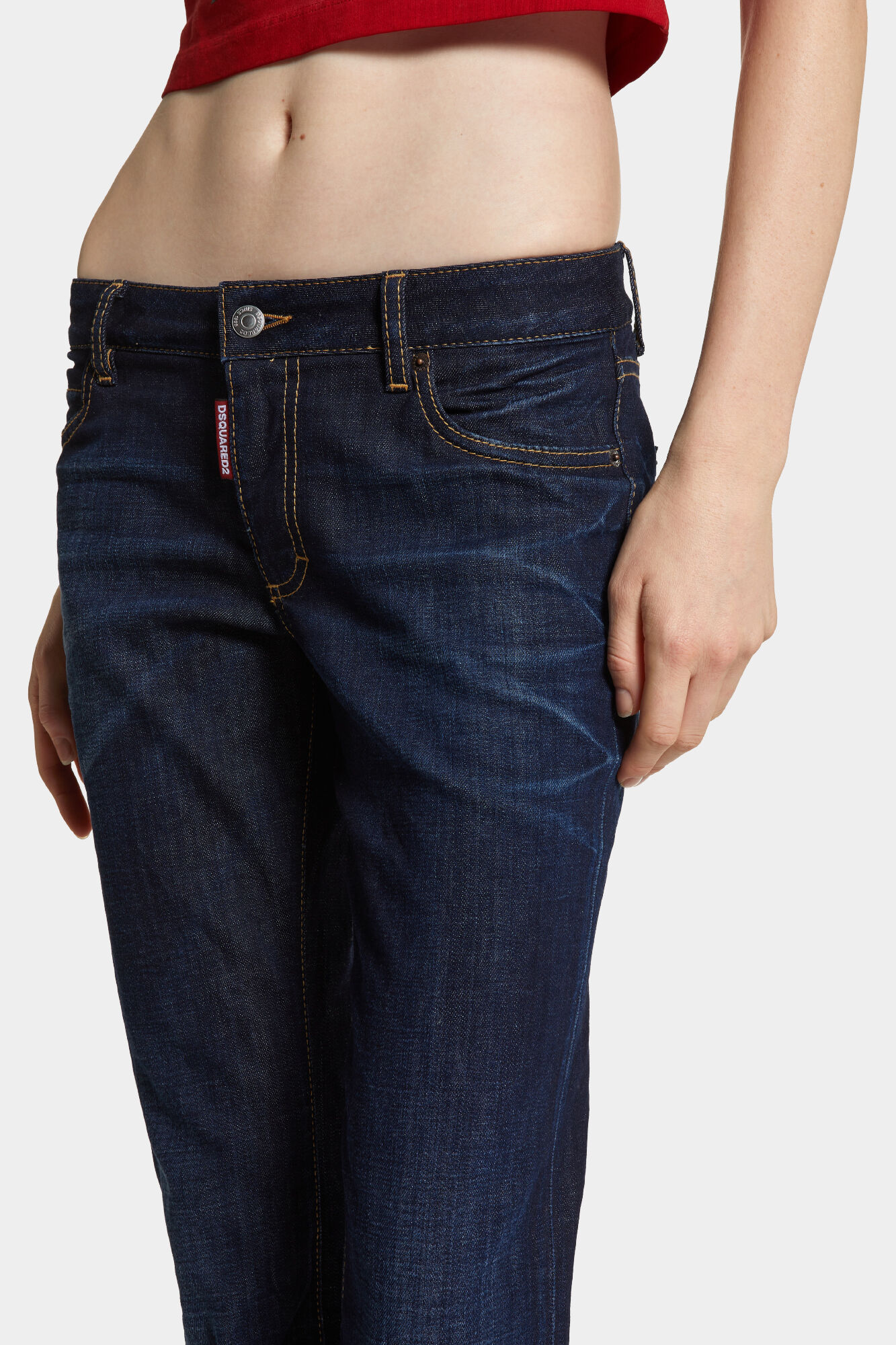 Dark Urban Wash Medium Waist Flare Jeans