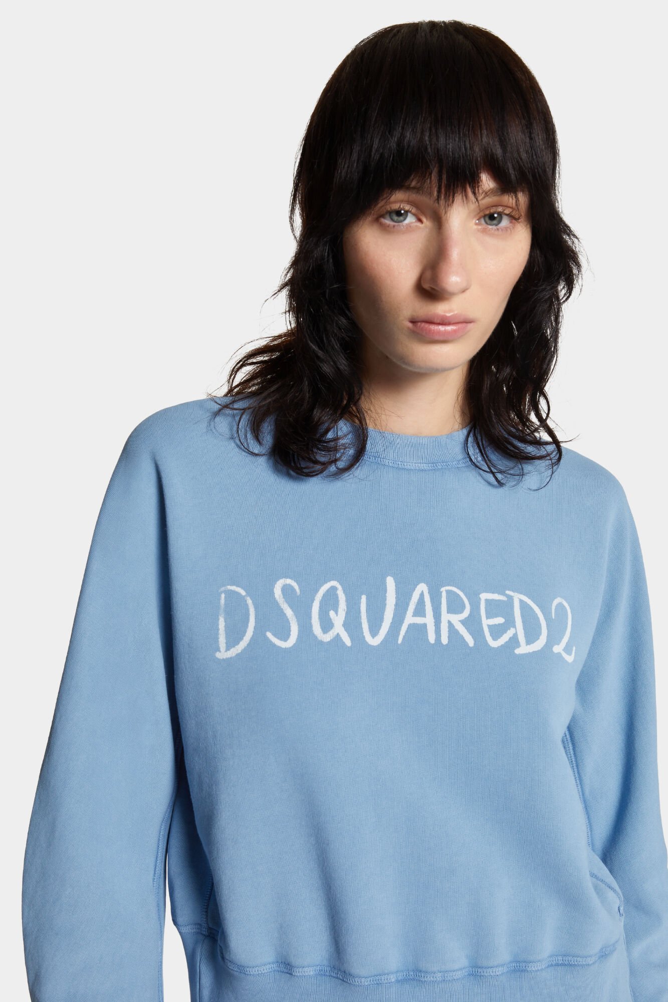 White Fade Dean Fit Handwritten Logo Sweatshirt