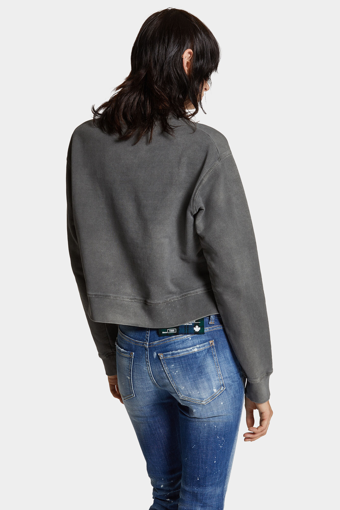 Spray Dyed Round Rib Crewneck Sweatshirt