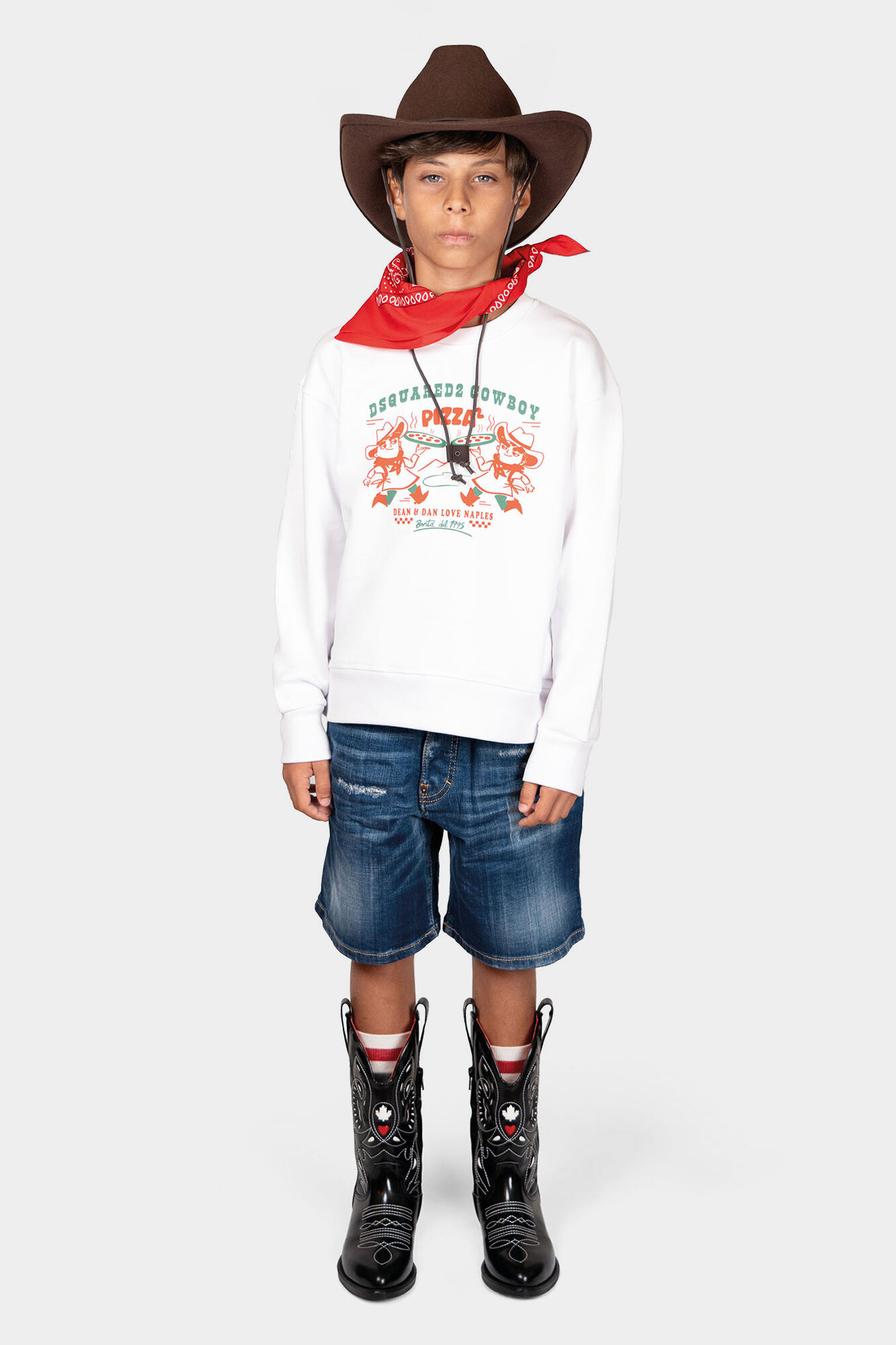 D2Kids Junior Cowboy Pizza Sweatshirt