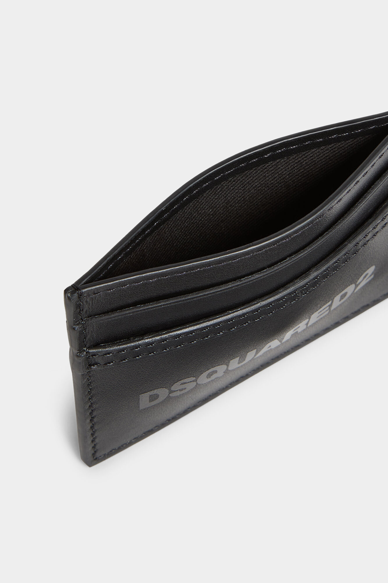 Deep Black Leather Credit Card Holder