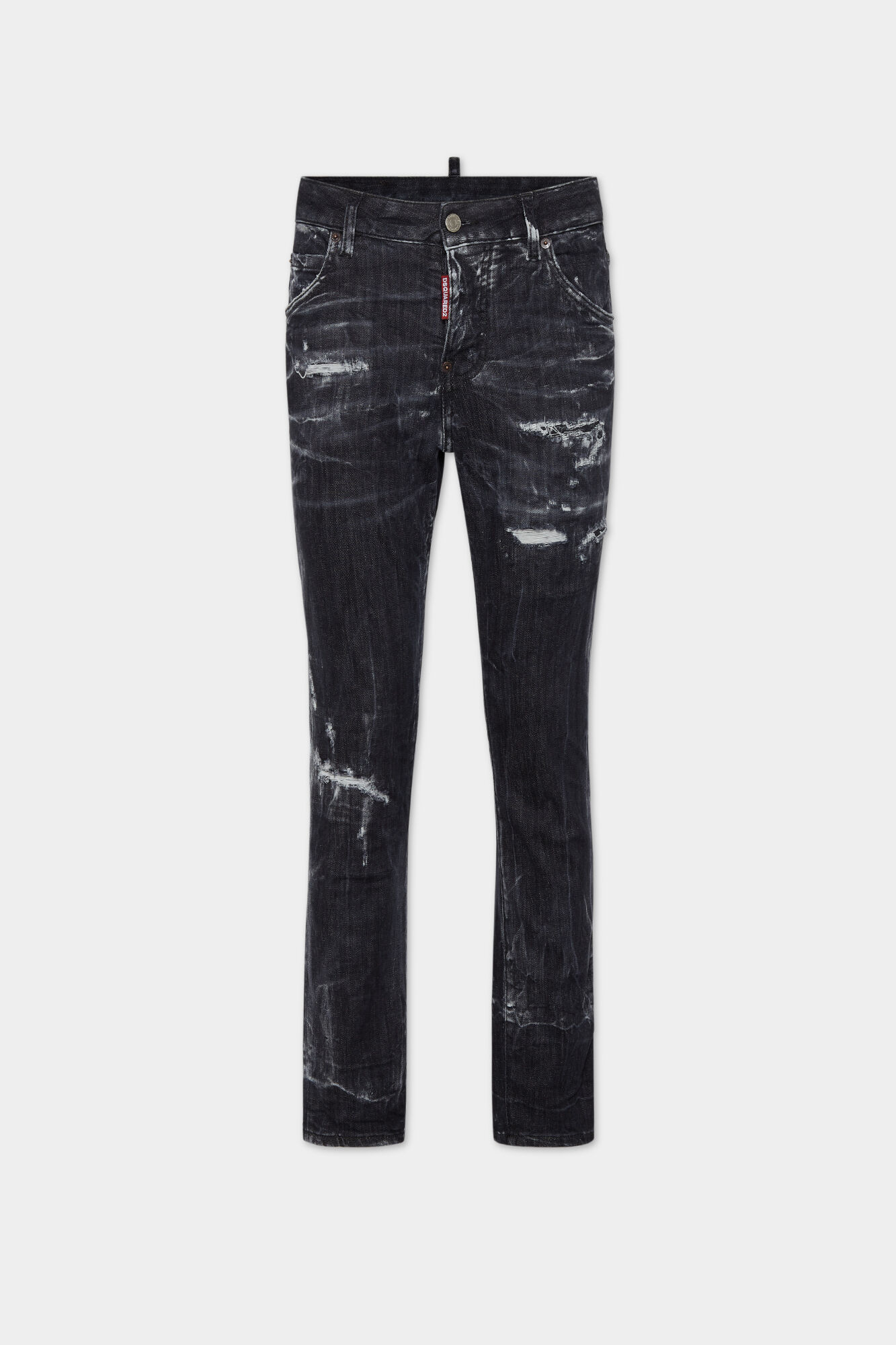 Black Destroyed Wash Cool Girl Jeans