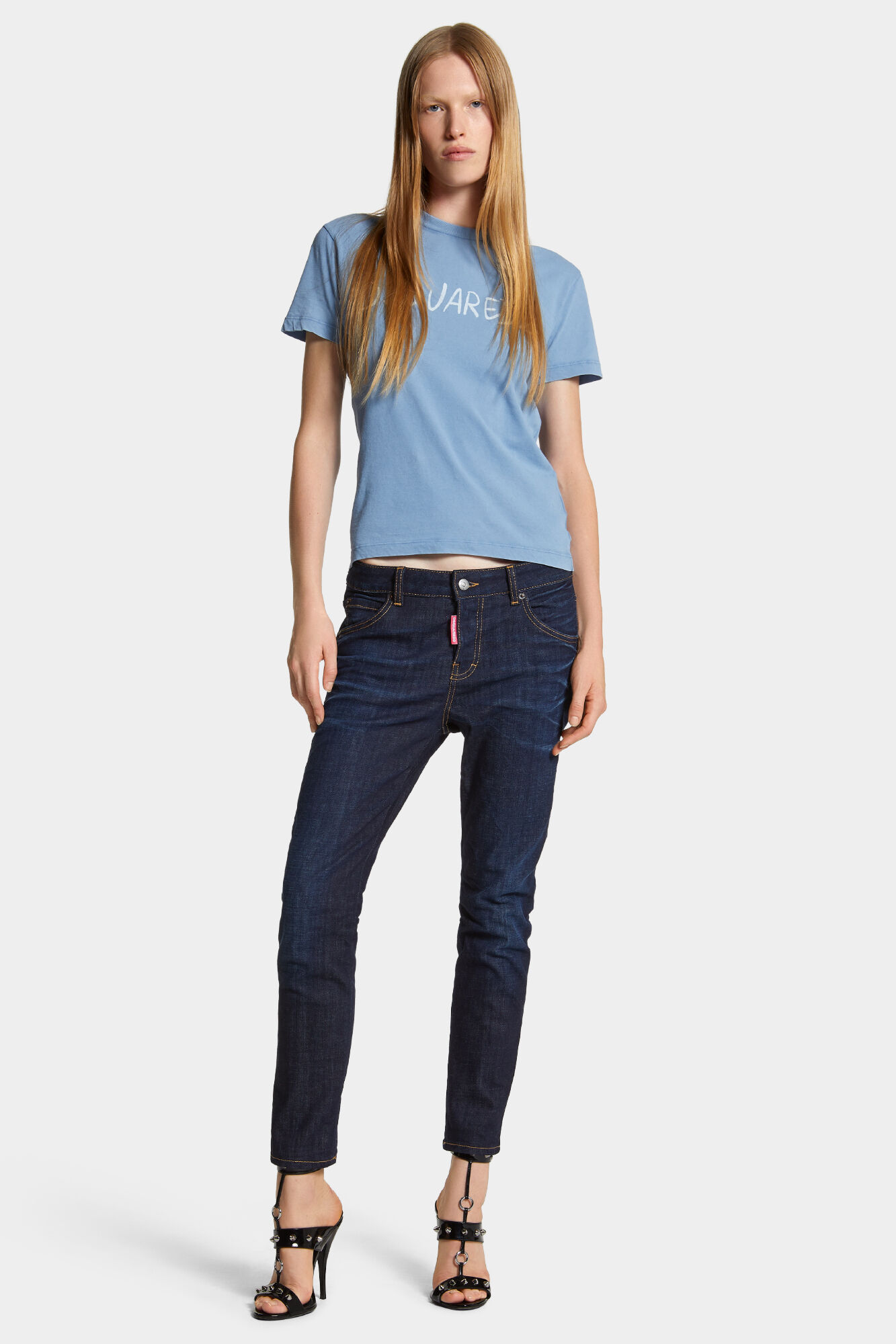 White Fade Just Right Fit Handwritten Logo T-Shirt