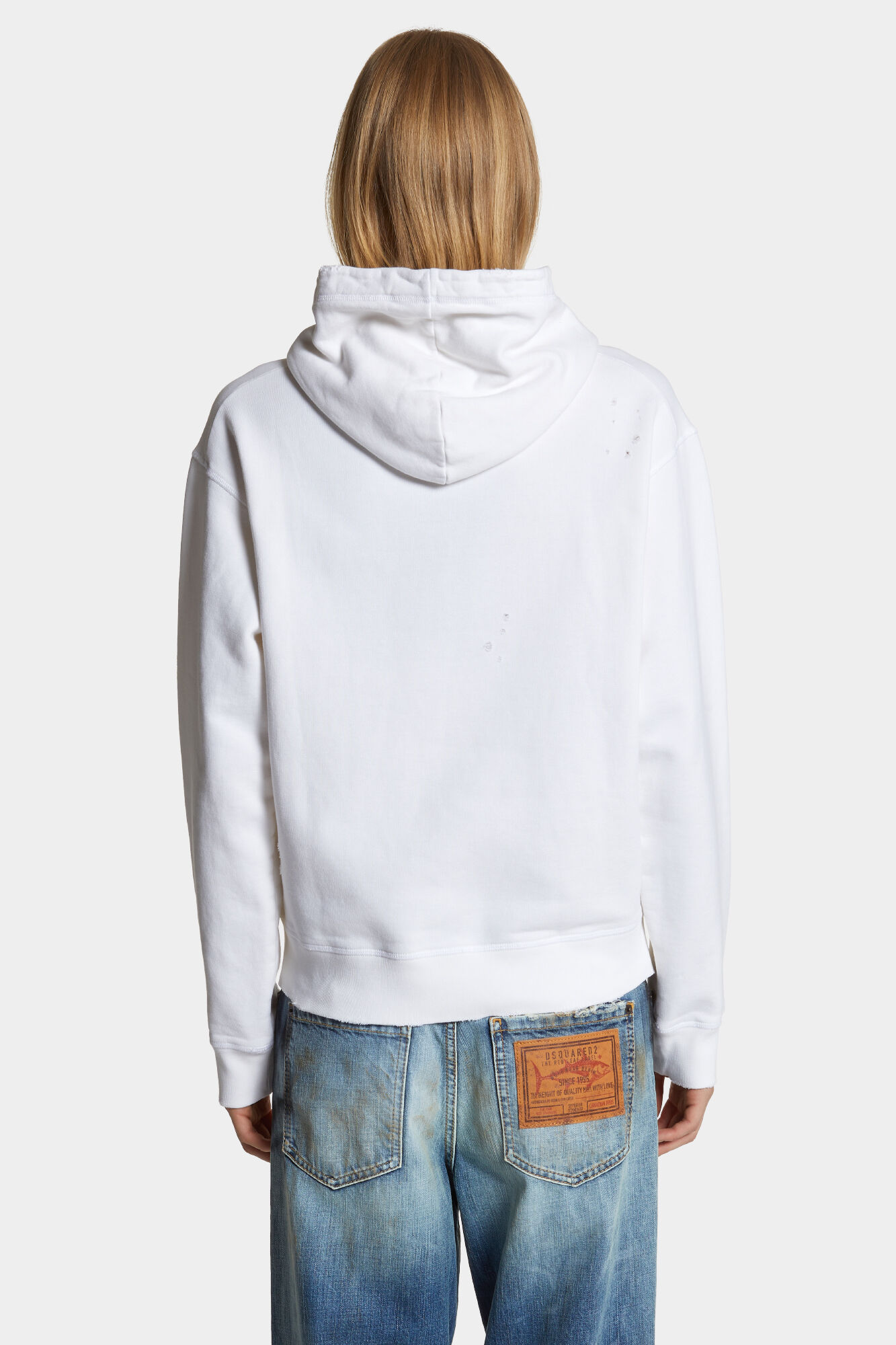 Washed And Destroyed Just Right Fit Hoodie