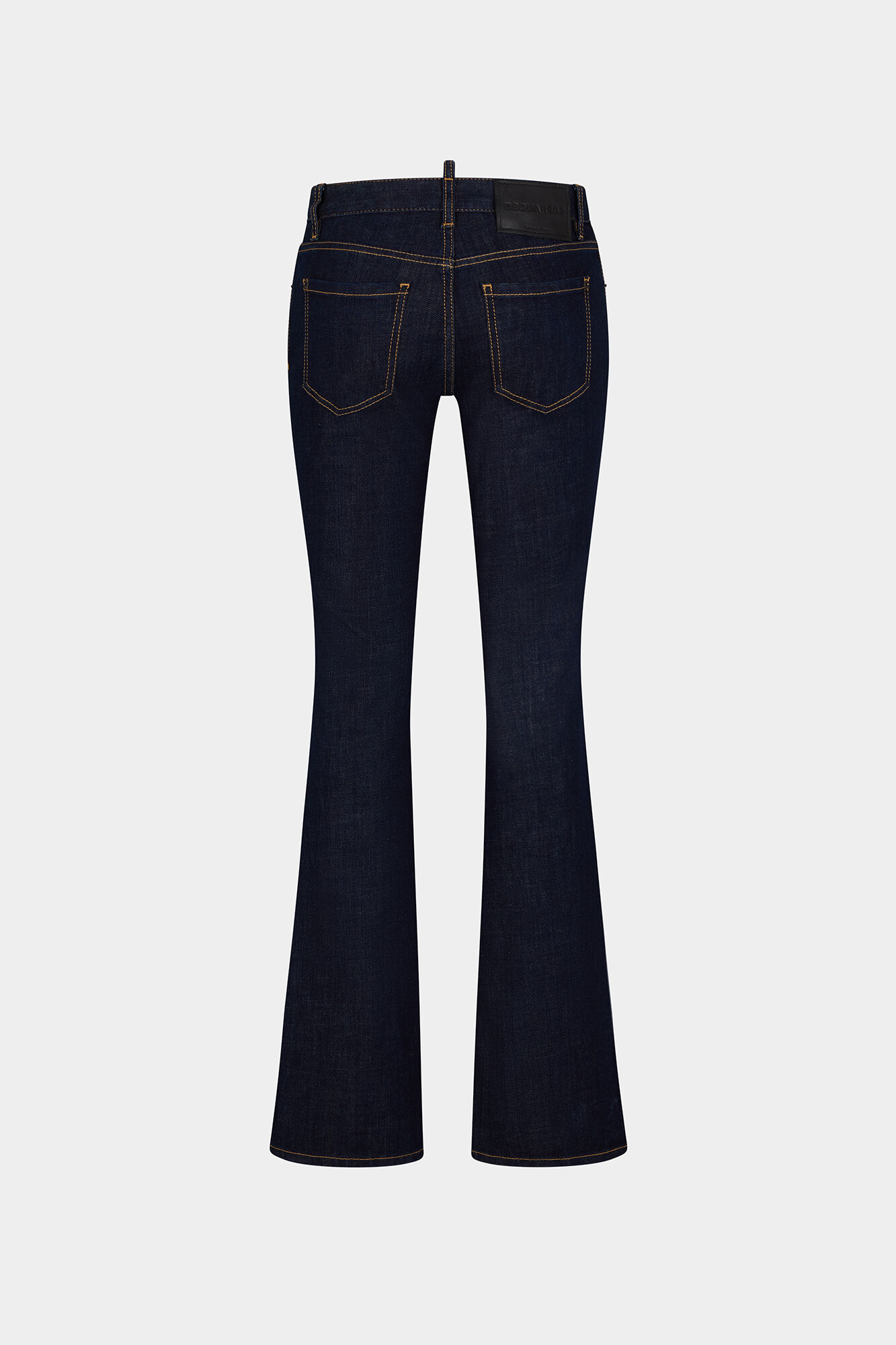Dark Rince Wash Medium Waist Flare Jeans