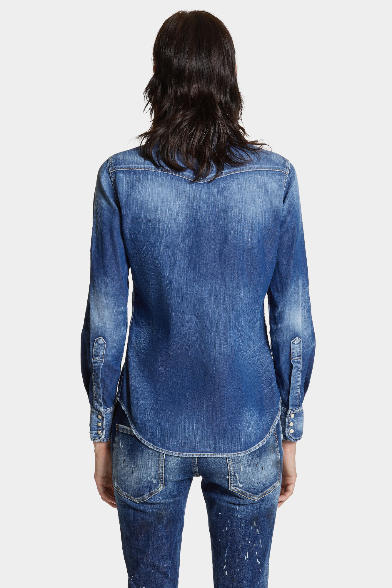 Light Wash Classic Western Shirt