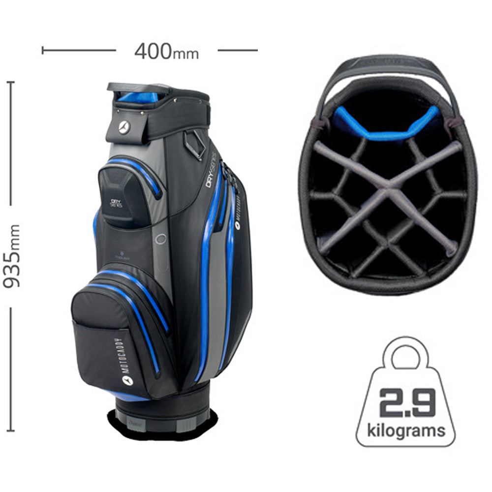 Motocaddy Dry Series Cart Waterproof Bag – Charcoal/Blue