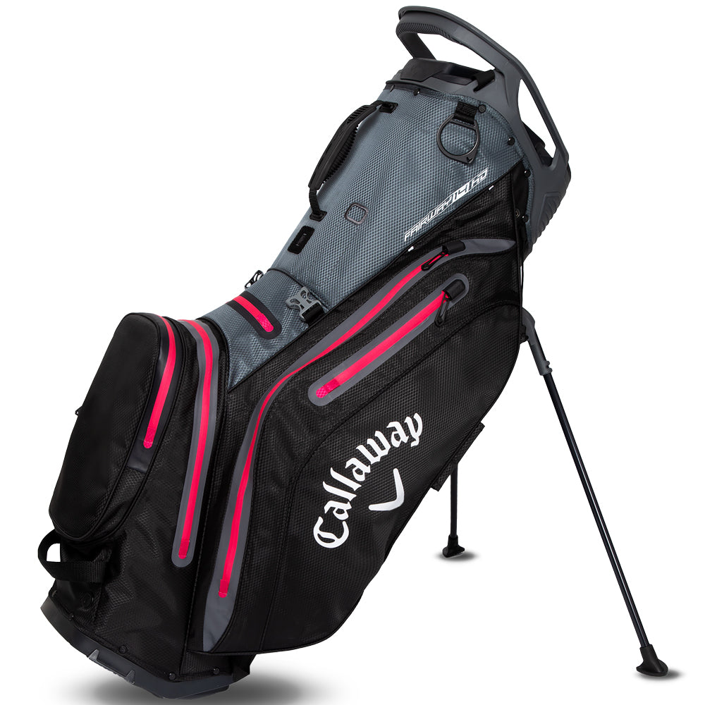 Callaway Fairway 14 HD Waterproof Stand Bag – Black/Charcoal/Pink