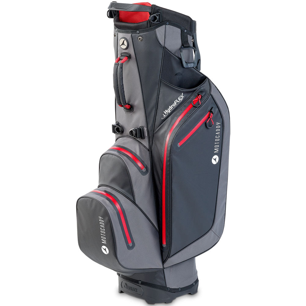 Motocaddy Hydroflex Waterproof Stand Bag – Charcoal/Red
