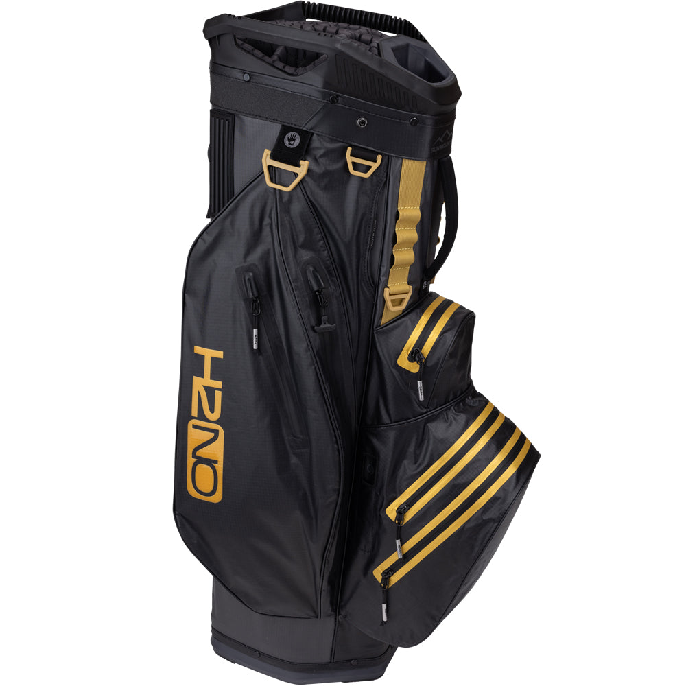 Sun Mountain H2NO Lite Waterproof Cart Bag – Steel/Black/Gold