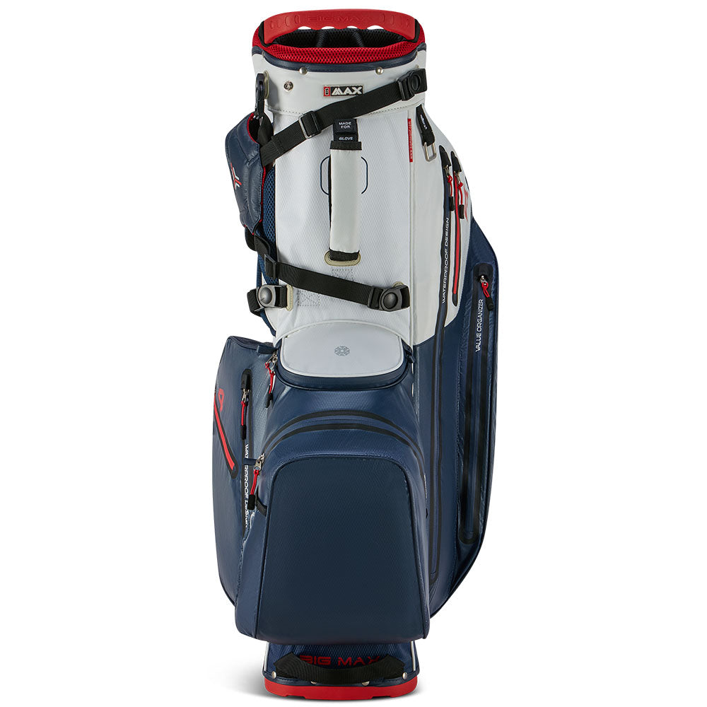 Big Max Aqua Hybrid 4 Waterproof Stand Bag – Navy/White/Red