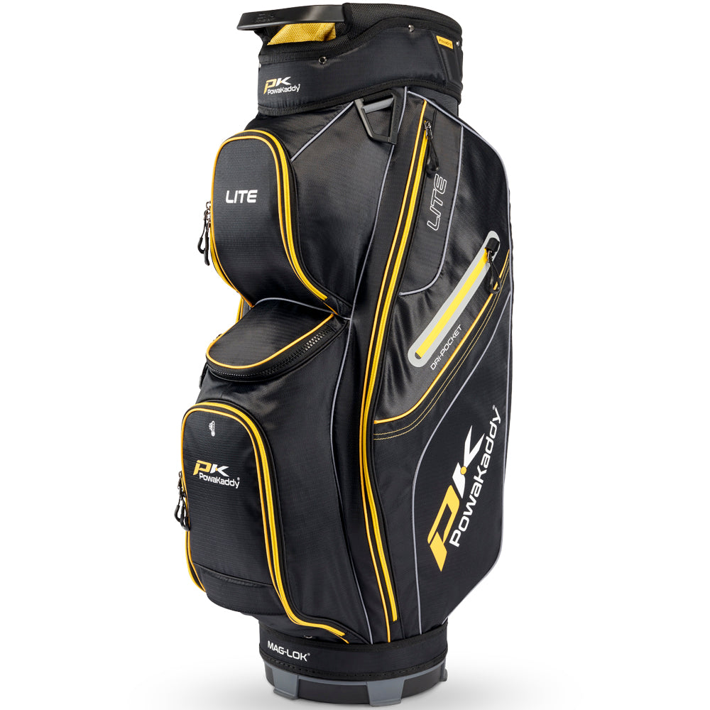 PowaKaddy LITE Cart Bag –  Black/Yellow