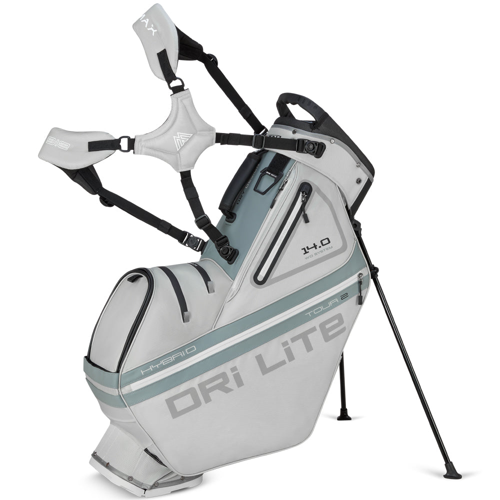 Big Max Dri Lite Hybrid Tour 2 Stand/Cart Bag – Silver/Grey