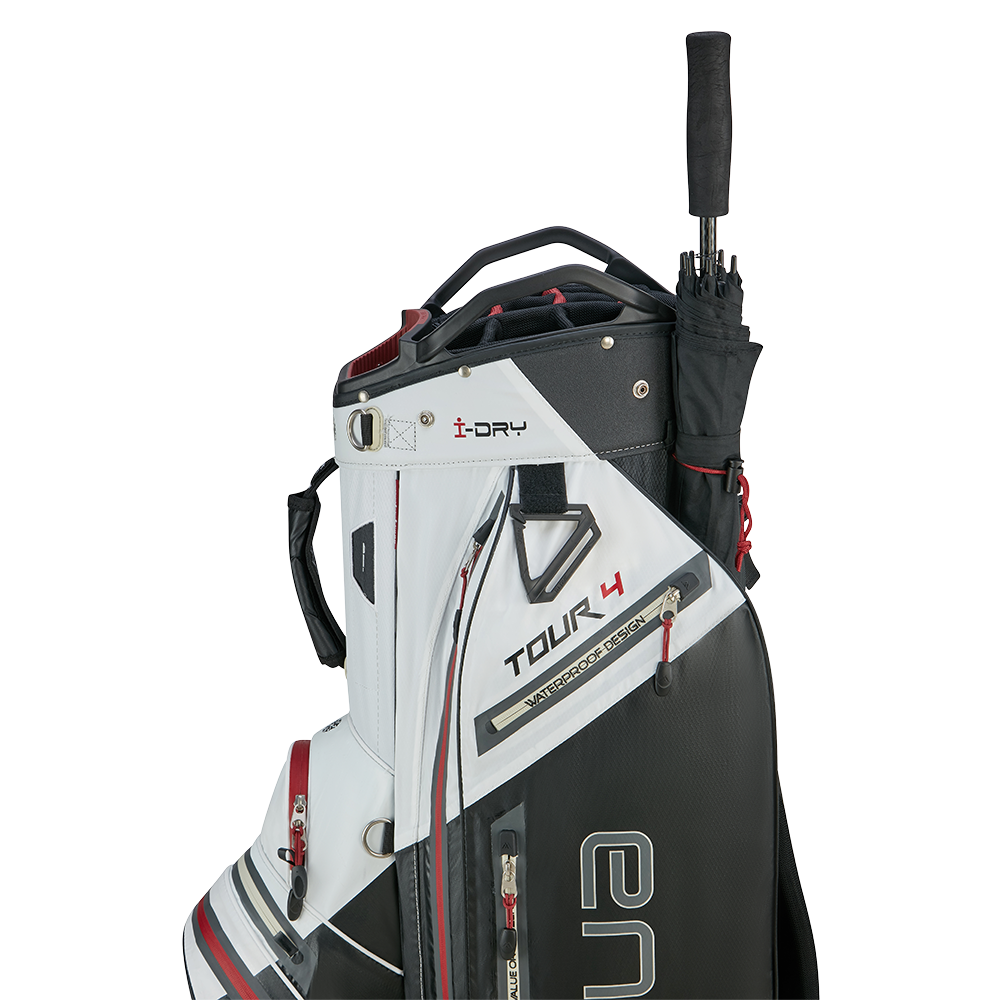 Big Max Aqua Tour 4 Waterproof Cart Bag – White/Black/Merlot