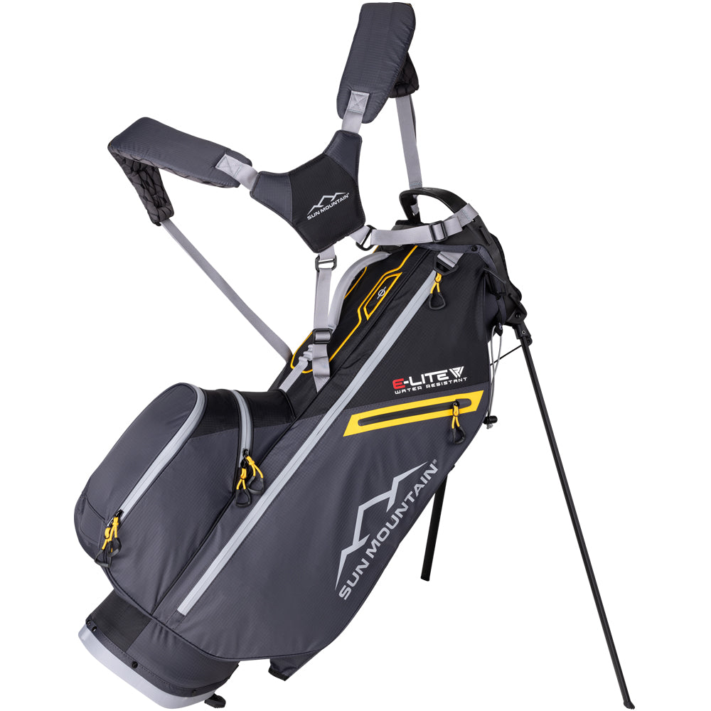 Sun Mountain E-LITE Stand Bag – Black/Steel/Gold
