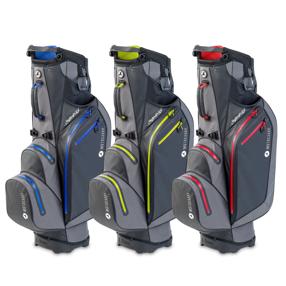 Motocaddy Hydroflex Waterproof Stand Bag – Charcoal/Lime