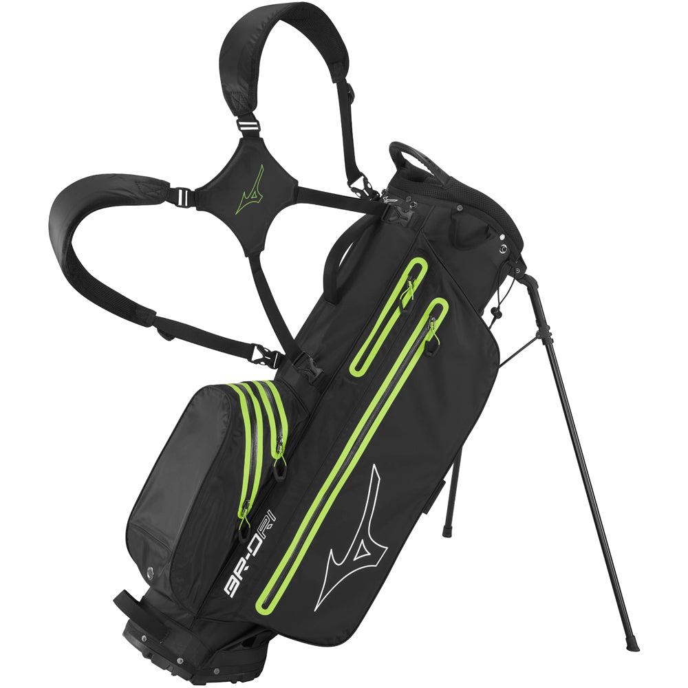 Mizuno BR-DRI Waterproof Stand Bag – Black/Green