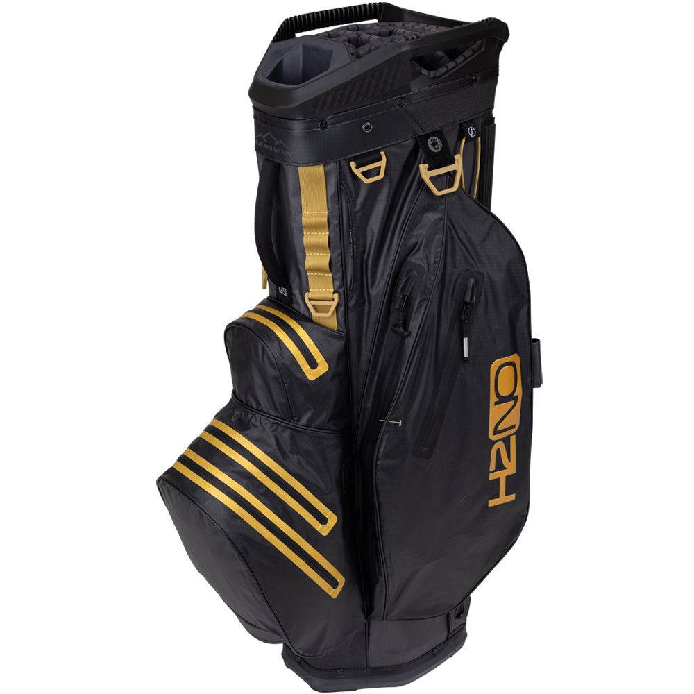 Sun Mountain H2NO Lite Waterproof Cart Bag – Steel/Black/Gold