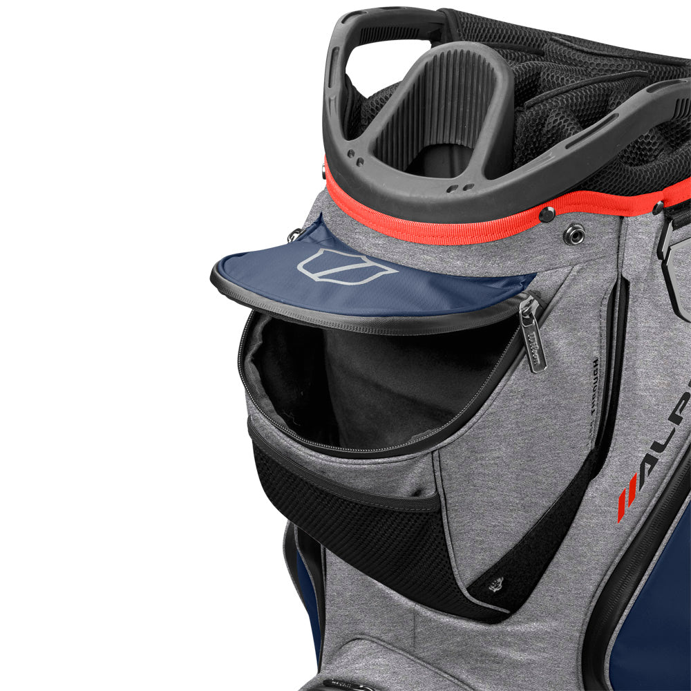 Wilson Alpine Dry Waterproof Cart 14 Bag – Navy/Grey/Red