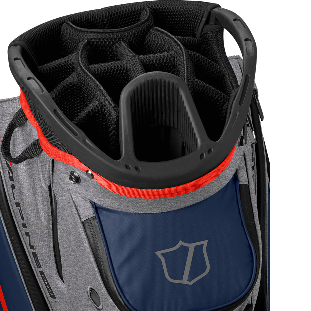 Wilson Alpine Dry Waterproof Cart 14 Bag – Navy/Grey/Red
