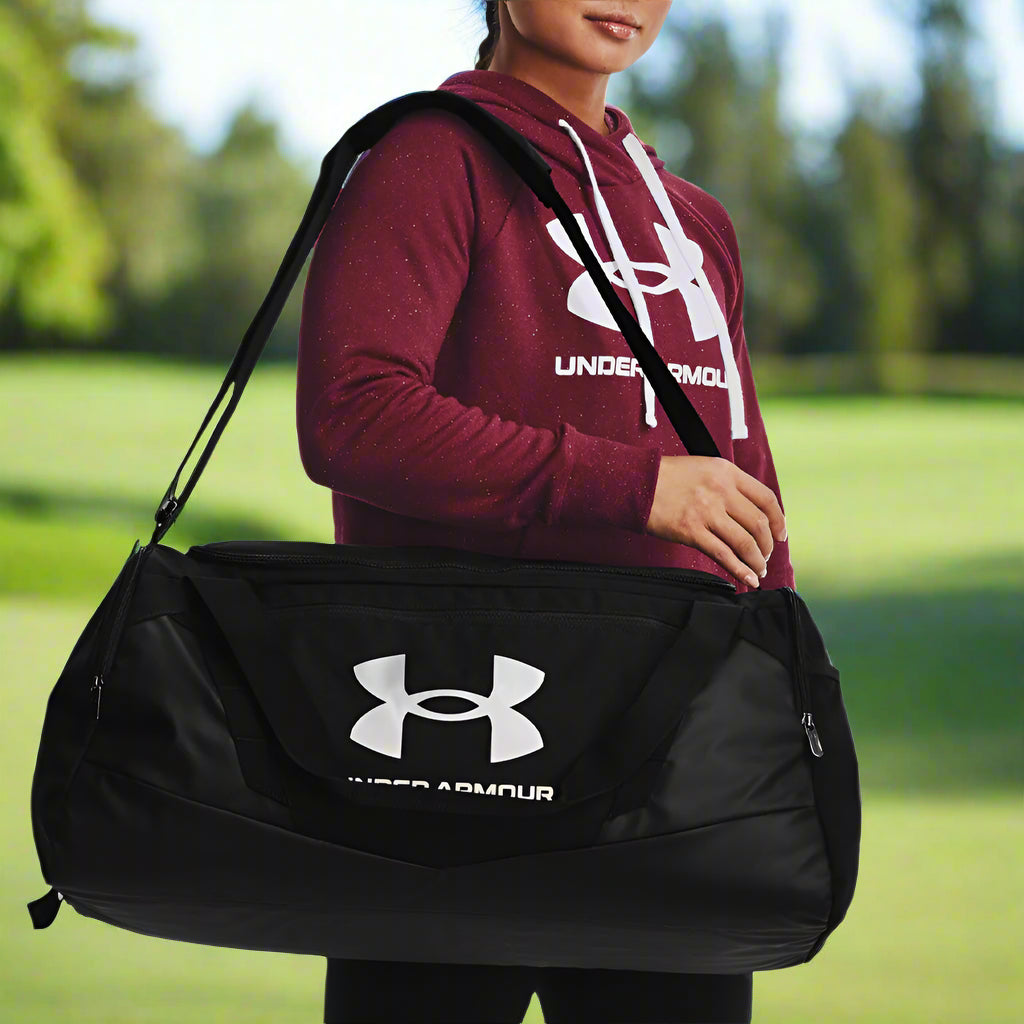 Under Armour Undeniable 5.0 Medium Duffle Bag – Black/Black/Metallic Silver
