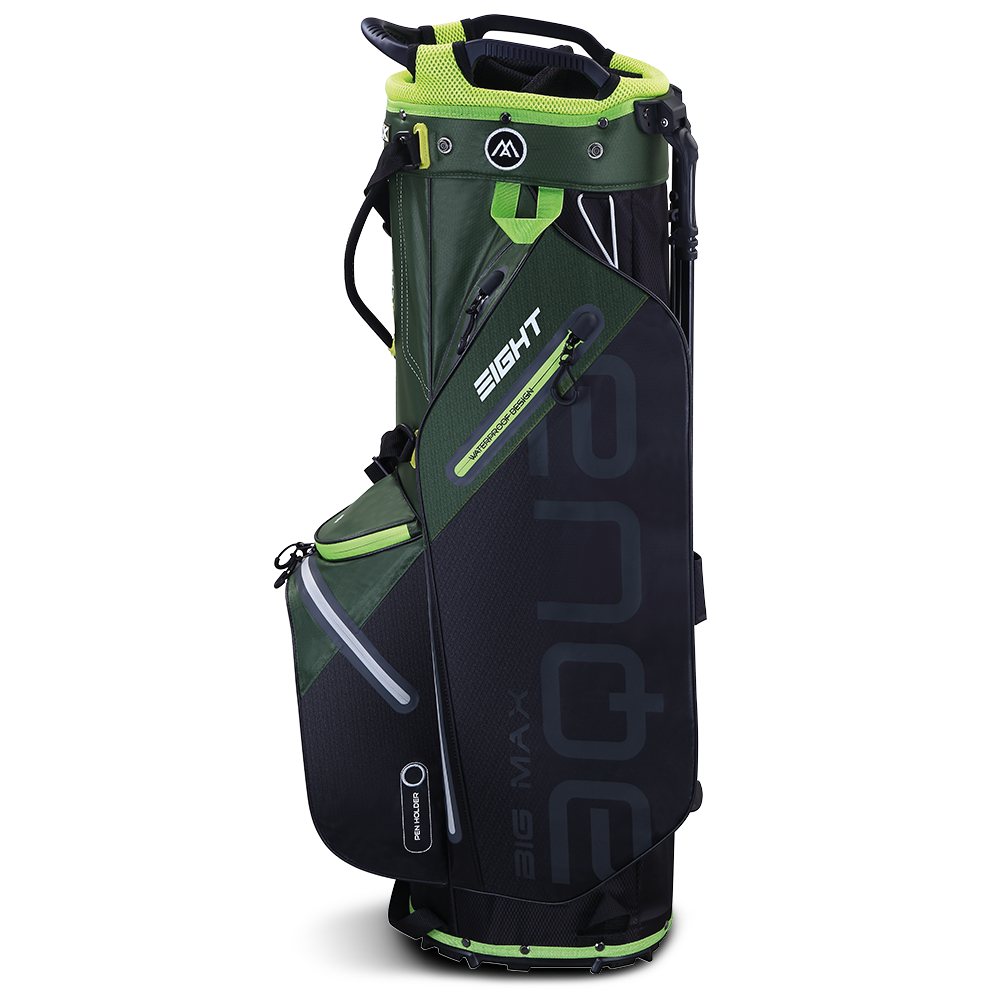 Big Max Aqua Eight G Waterproof Stand Bag – Forest Green/Black/Lime