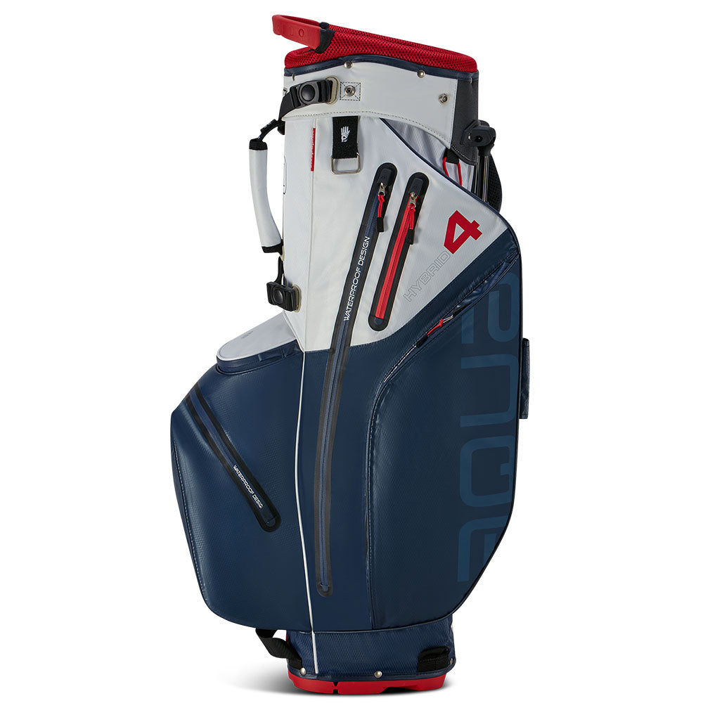 Big Max Aqua Hybrid 4 Waterproof Stand Bag – Navy/White/Red