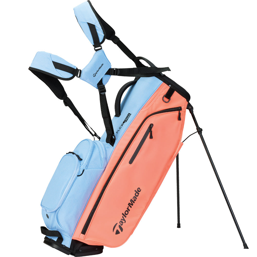 TaylorMade Flextech Crossover Stand Bag – Coral/Light Blue