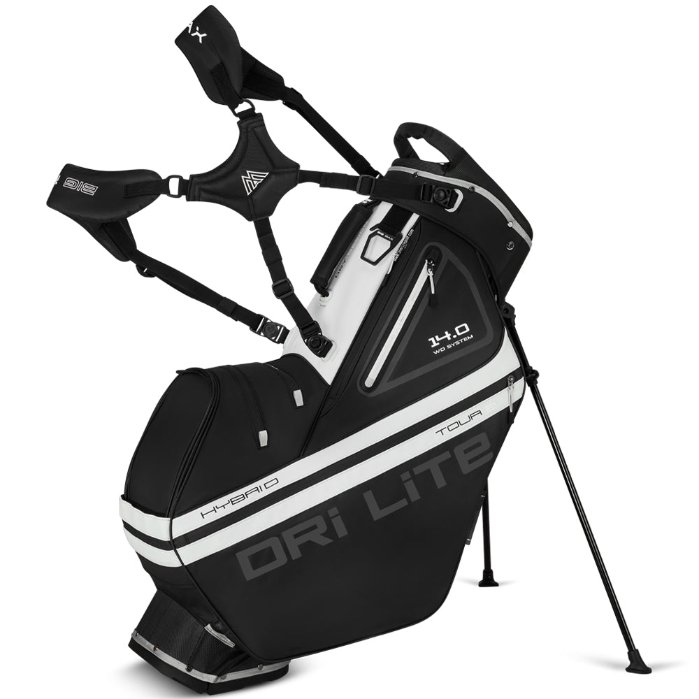 Big Max Dri Lite Hybrid Tour 2 Stand/Cart Bag – Black/Off White