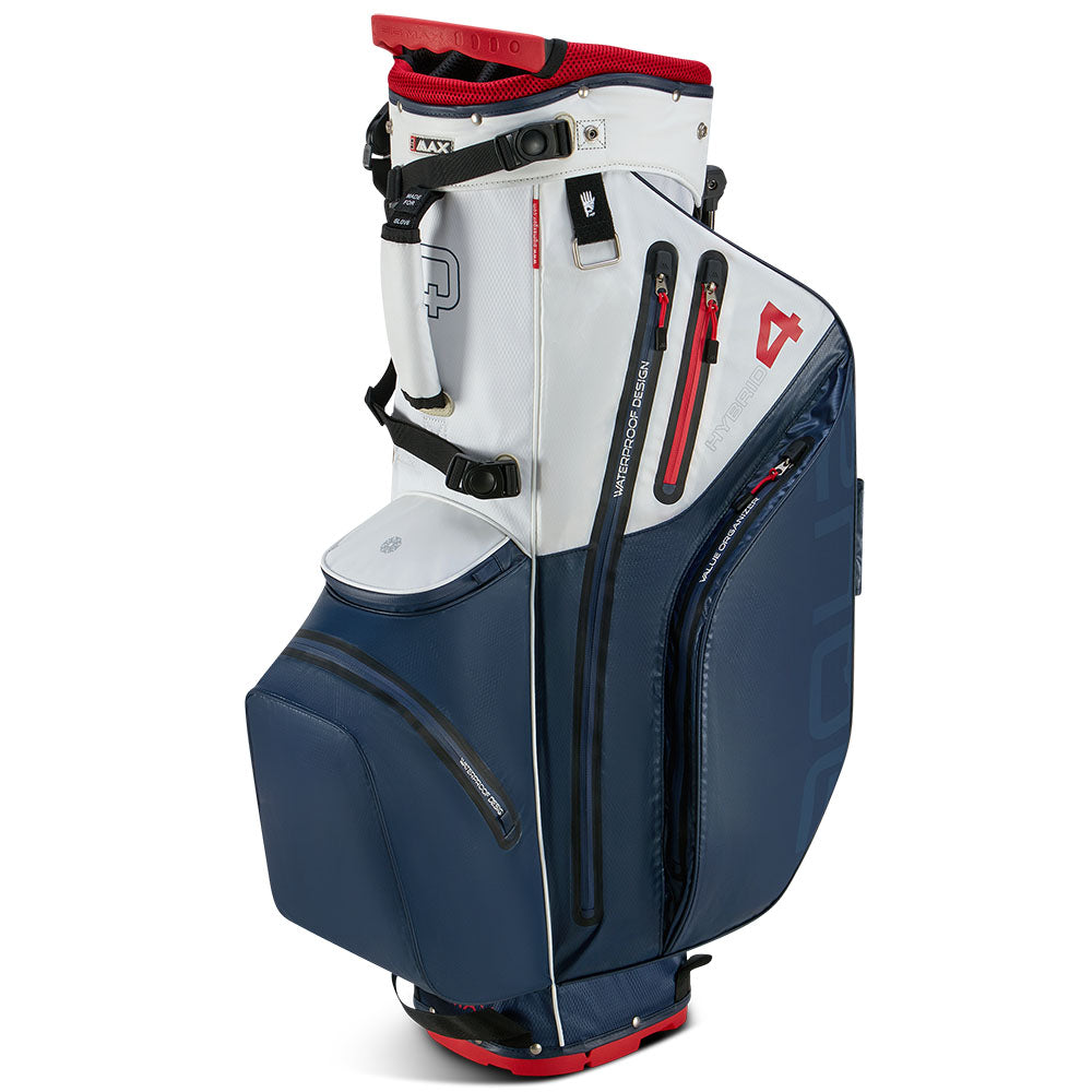 Big Max Aqua Hybrid 4 Waterproof Stand Bag – Navy/White/Red