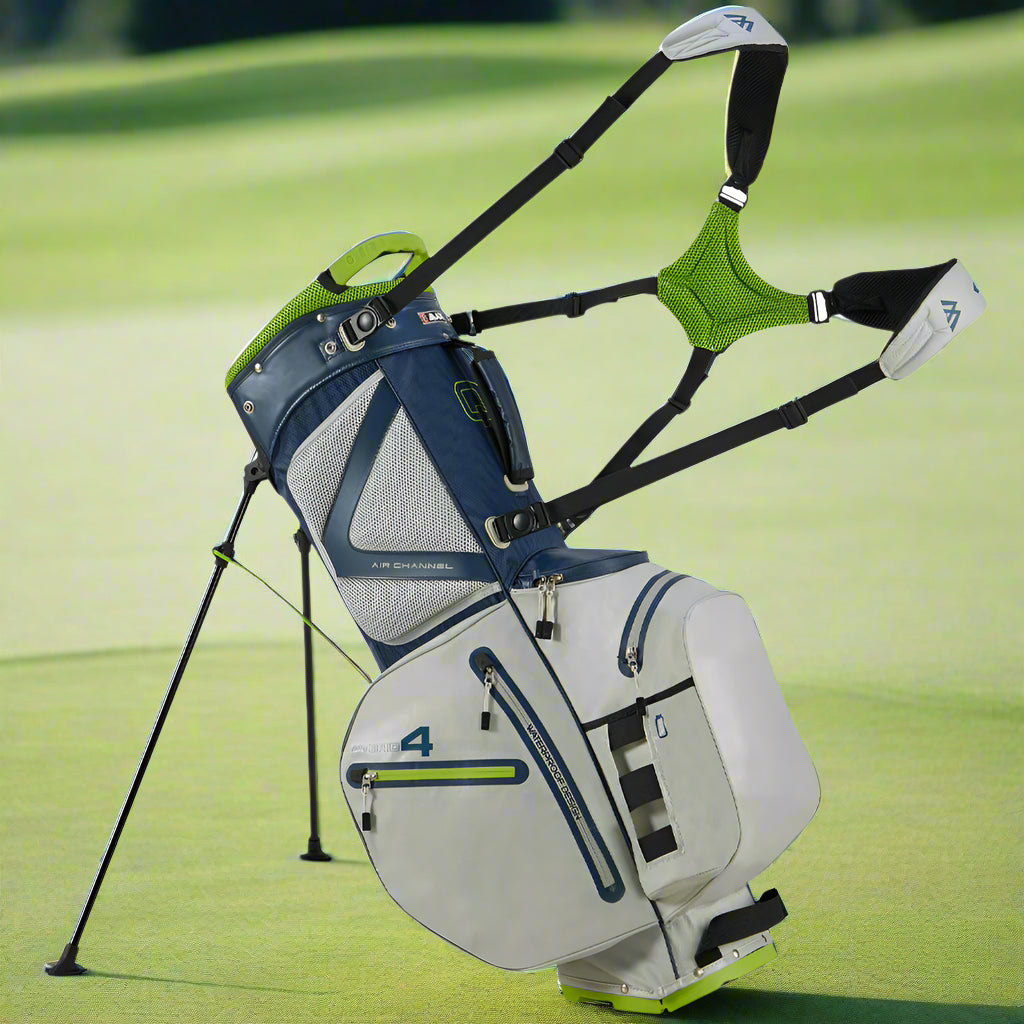 Big Max Aqua Hybrid 4 Waterproof Stand Bag – Navy/Grey/Lime