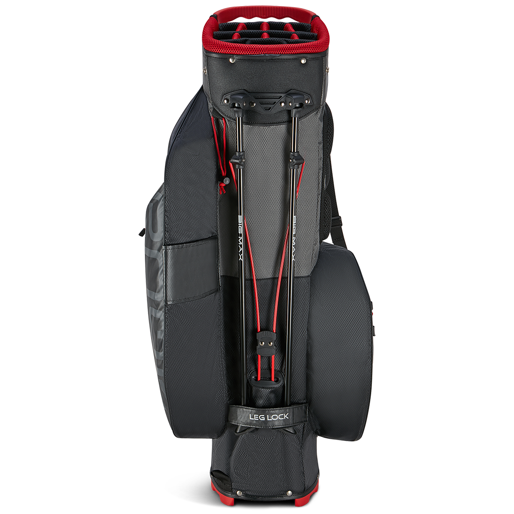 Big Max Aqua Hybrid 4 Waterproof Stand Bag – Black/Charcoal/Red